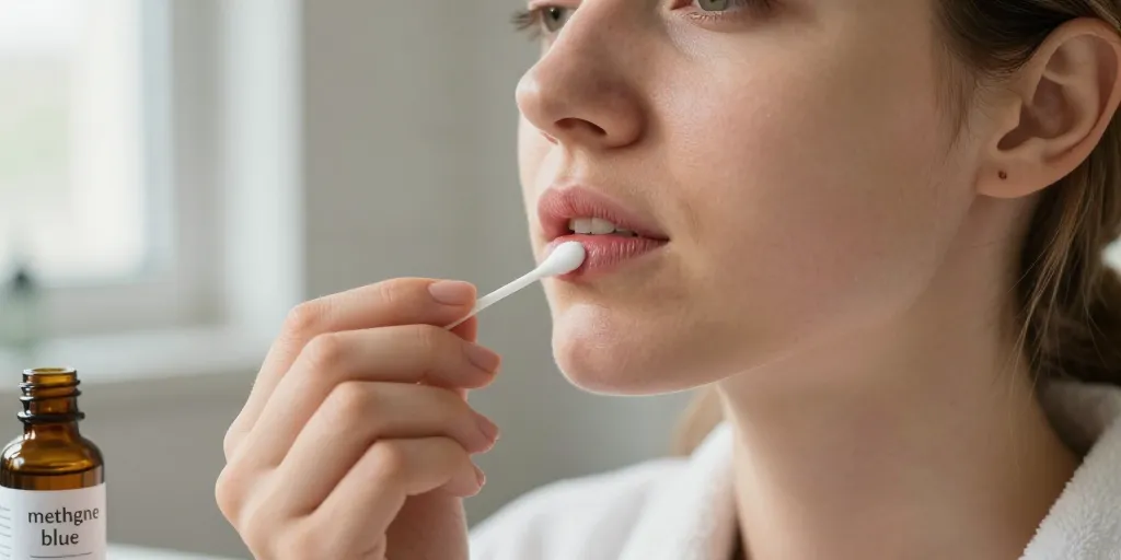 bleu de methylene pour aphtes